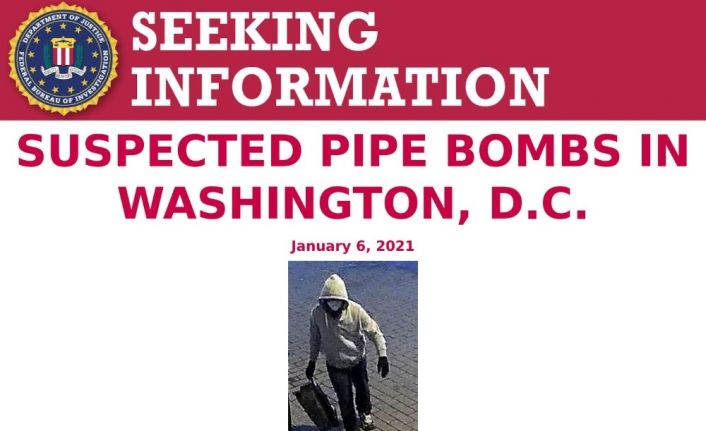 FBI, Kongre binası yakınındaki bombalarla ilgili şüpheliler için 50 bin Dolar ödül koydu