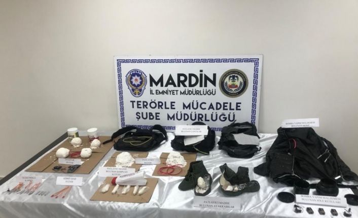 Mardin’de spor çantasına gizlenmiş patlayıcı madde ve bomba ele geçirildi