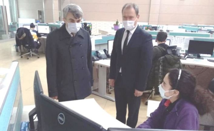 Rektör Uysal, 112 Acil Çağrı Merkezini ziyaret etti