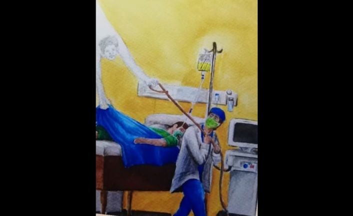 Safranbolu İMKB Güzel Sanatlar Lisesi öğrencilerinden  "Pandemide Yaşam" konulu çevrimiçi resim sergisi