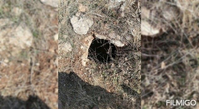 Teröristlerce toprağa gizlenen EYP yapımında kullanılan oksijen tüpü ele geçirildi