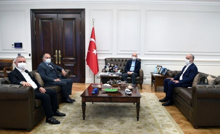 TÜRK-İŞ, KOOP-İŞ ve YOL-İŞ’ten Bakan Soylu’ya nezaket ziyareti