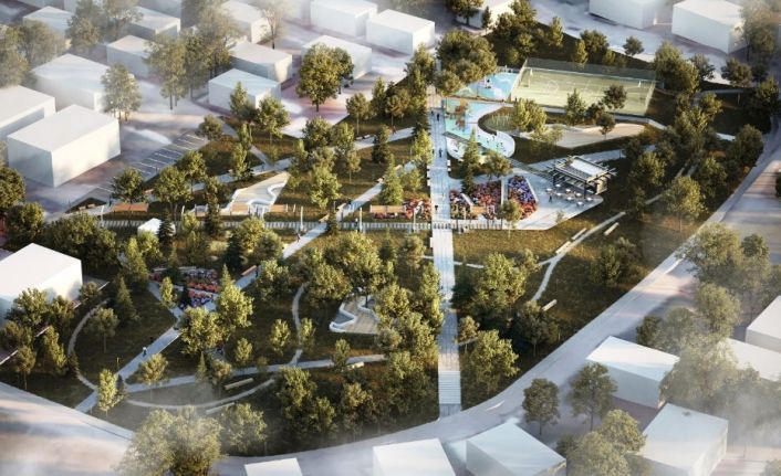 14 dönümlük parkın içinde yok yok