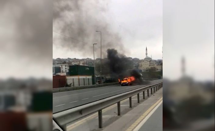 Avcılar’da trafikte yangın dehşeti