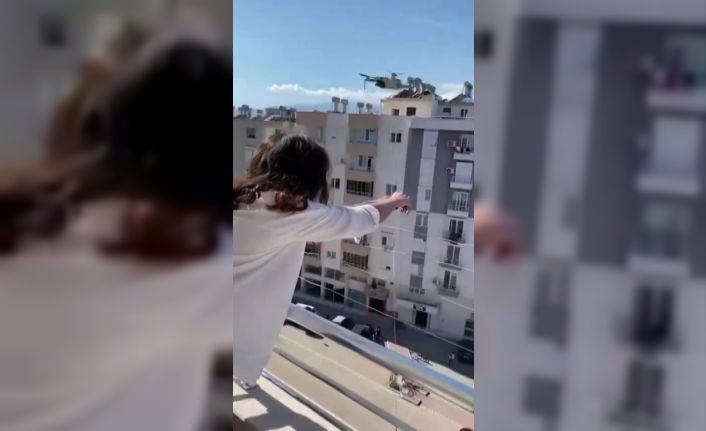 Bin 400 kilometre uzaktaki asker eşinden drone ile gül alan Ecem Ezgi Ercan:
