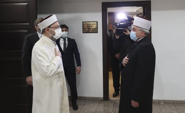 Diyanet İşleri Başkanı Erbaş, Kuzey Makedonya İslam Birliği Başkanı Fetahu’yu kabul etti