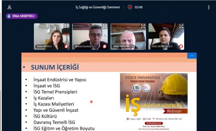 DÜ’de iş sağlığı ve güvenliğinin önemi anlatıldı