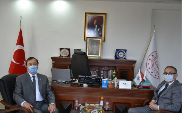 Esnaf ve Sanatkârlar Odası Başkanı Gölcan ile İl Milli Eğitim Müdürü Akyol bir araya geldi