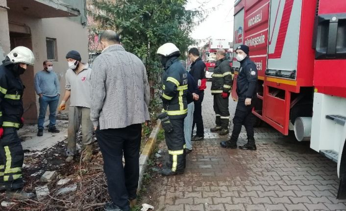 Gaz, yıkım yapılacak evde yangına sebep oldu
