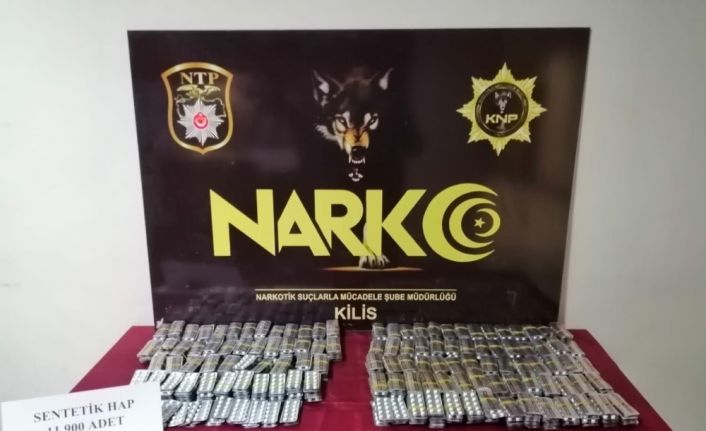 Kilis’te 11 bin 937 adet uyuşturucu hap yakalandı