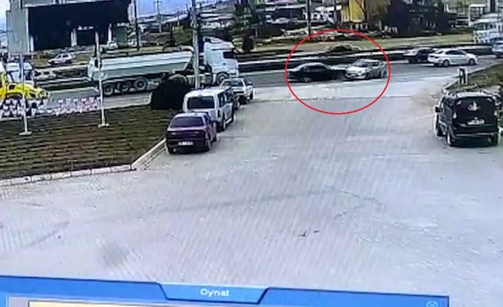 Kırıkkale’de kaza anı kameraya yansıdı