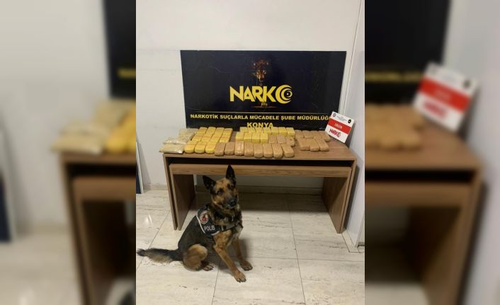 Konya’da polisin operasyonunda 23 kilo eroin ele geçirildi