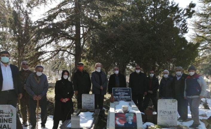 Kore Gazisi Refik Özberber, ölümünün 1’inci yılında mezarı başında anıldı