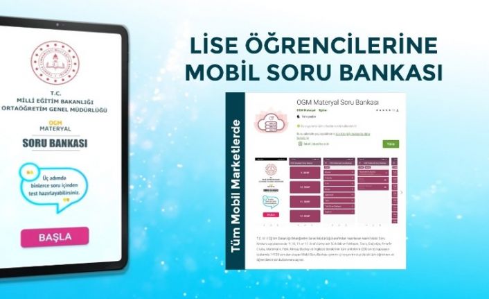 Lise öğrencileri için 15 bin soruluk Mobil Soru Bankası