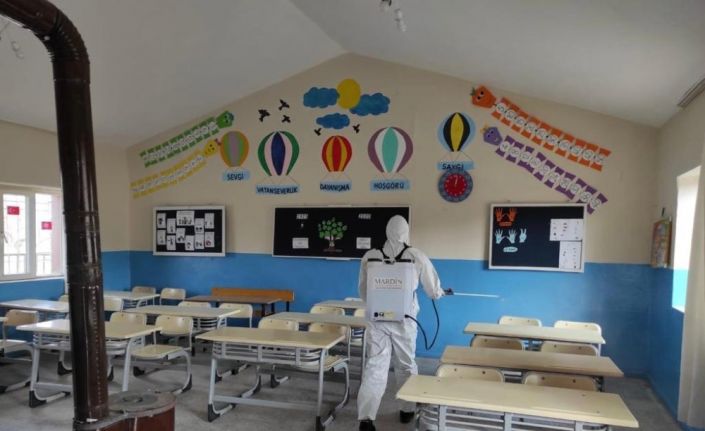 Mardin’de kırsal mahallelerdeki 750 okul dezenfekte edildi