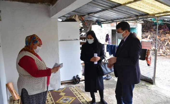 Sosyal yardımdan faydalanamadığı tespit edilen ailelere ziyaret