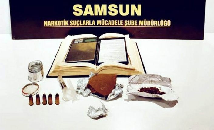 Uyuşturucu terazisini kitabın içine gizlemişler