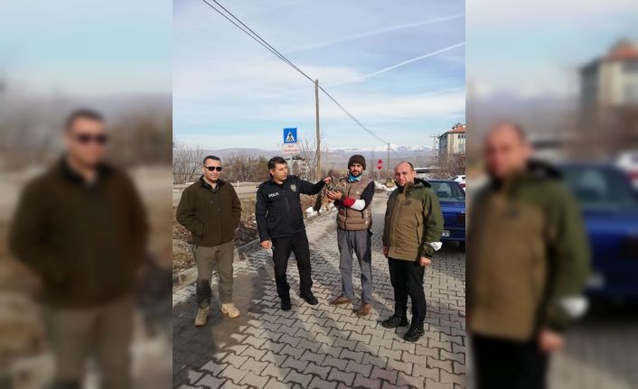 Yaralı Puhu kuşu tedavi altına alındı