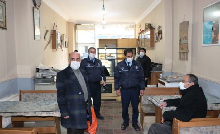 Bitlis’te maske ve sosyal mesafe denetimi