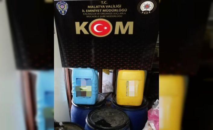 Malatya’da 400 litre kaçak içki ele geçirildi