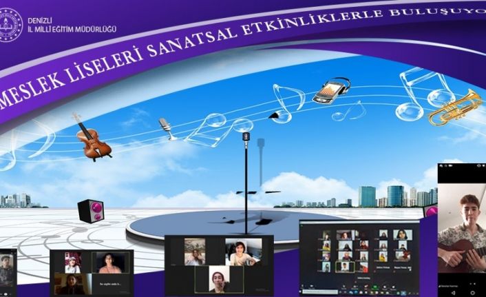 Meslek liseli öğrenciler sanatsal yönlerini online ortamda geliştiriyor
