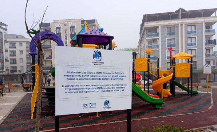 Mülteci çocuklar parkla uyum sağlayacak