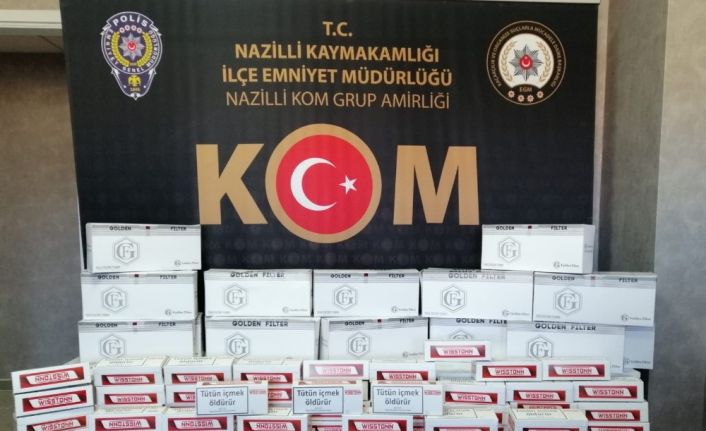 Nazilli’de kaçak içki ve sigara operasyonu