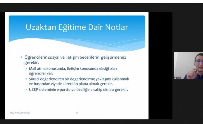Üniversitede uzaktan eğitim konulu söyleşi