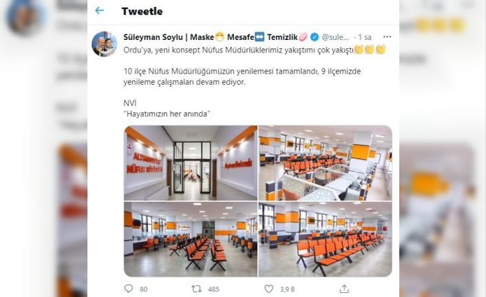 Bakan Soylu: “Yeni konsept Ordu’ya çok yakıştı”