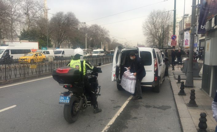 Beyazıt’ta trafik yoğunluğunu önlemek için denetim yapıldı