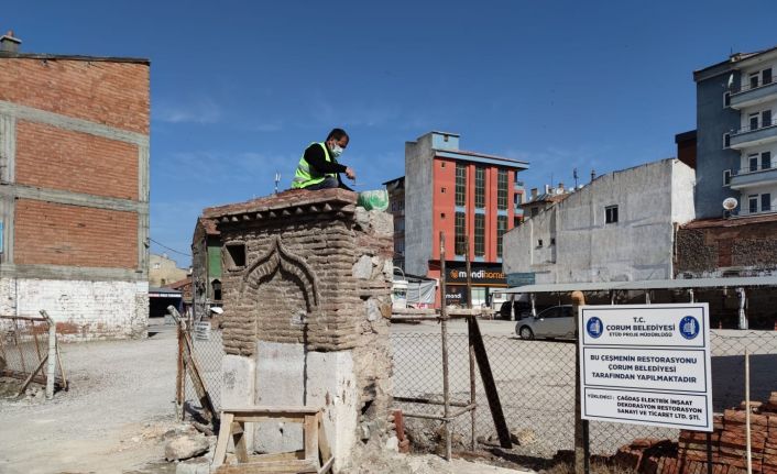 Çorum’daki tarihi sokak çeşmeler restore ediliyor