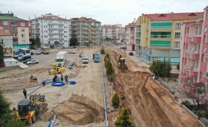 Güzelyurt Mahallesinde dev altyapı ve üstyapı hamlesi için belediye ekipleri  tam kadro sahada
