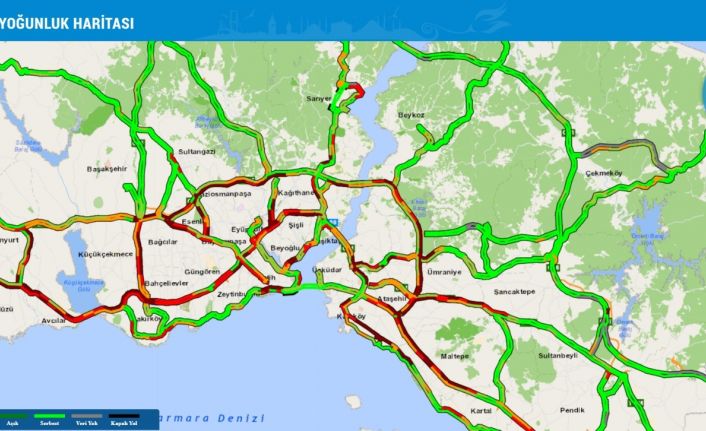 İstanbul’da trafik yoğunluğu devam ediyor