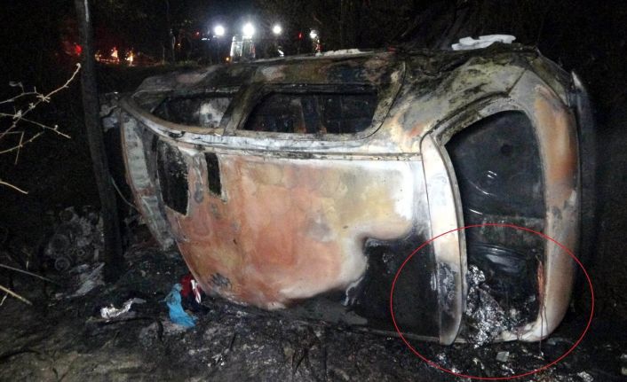 Samsun’da sürücünün yanarak öldüğü aracın bagajından 11,5 kilo uyuşturucu hap çıktı