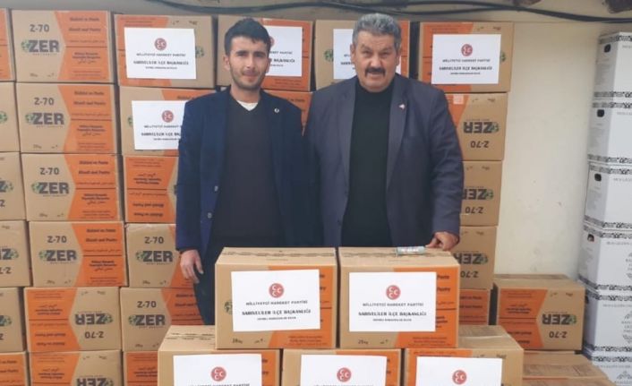 Sarıveliler’de 150 aileye yardım kolisi