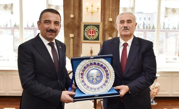 Siirt Valisi Osman Hacıbektaşoğlu, Yargıtay Birinci Başkanı Mehmet Akarca’yı ziyaret etti