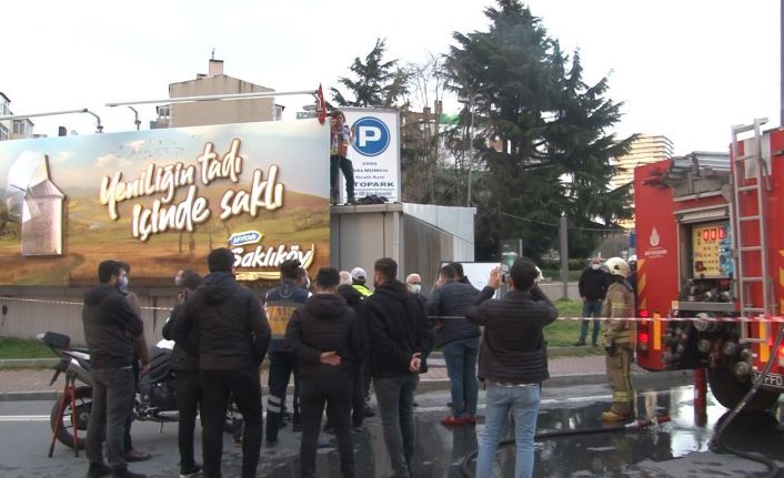 Şişli’de korku dolu anlar: Boynuna benzin dolu şişe bağladı, intihara kalkıştı
