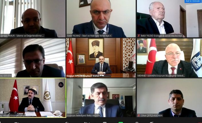 Vali Epcim, KUDAKA 134. yönetim kurulu toplantısına VKS üzerinden katıldı