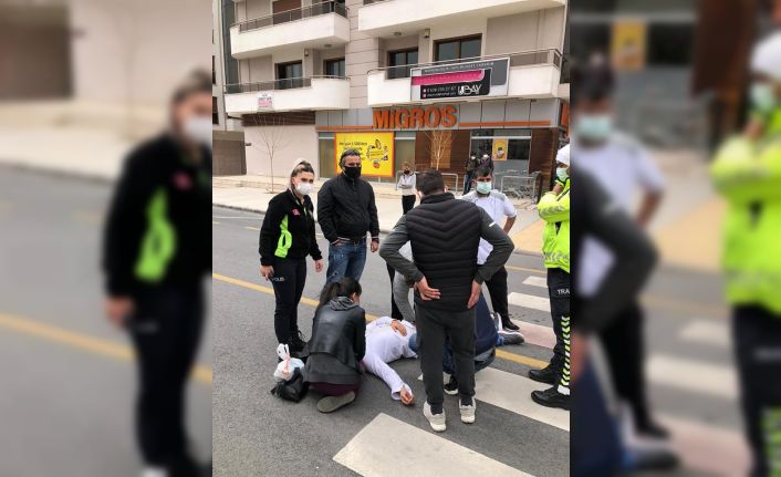 Yol vermek istedi, kaza yaptı