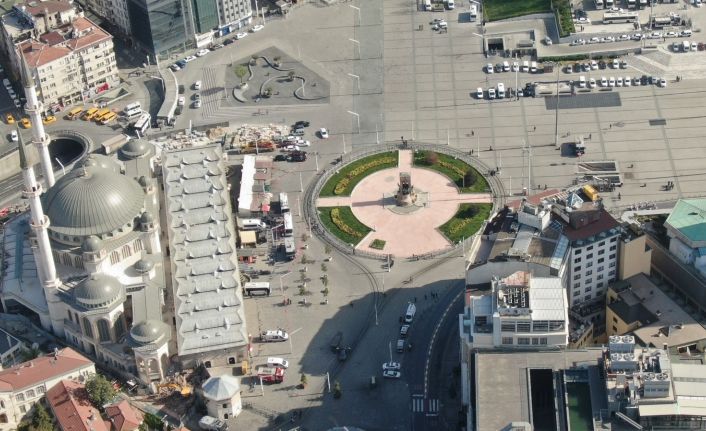 1 Mayıs’ta Taksim Meydanı drone ile görüntülendi