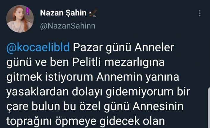 "Annemin mezarını öpmek istiyorum çare bulun" mesajı ile ekipler seferber oldu