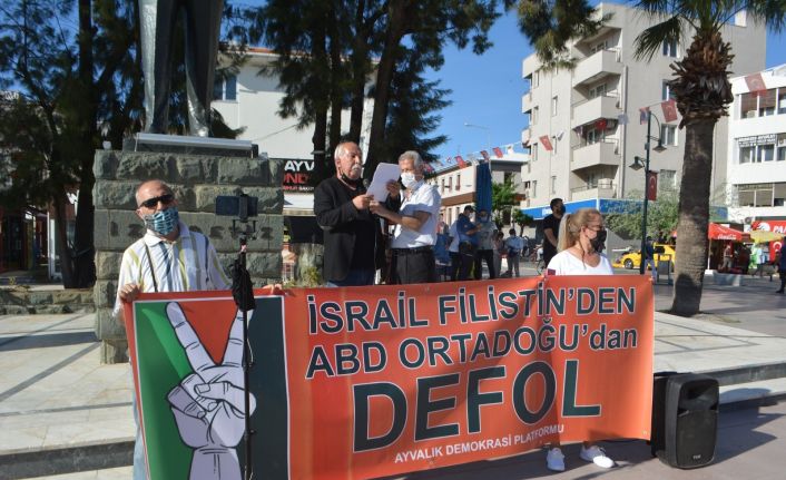 Ayvalık’ta Demokrasi Platformundan İsrail’e sert tepki