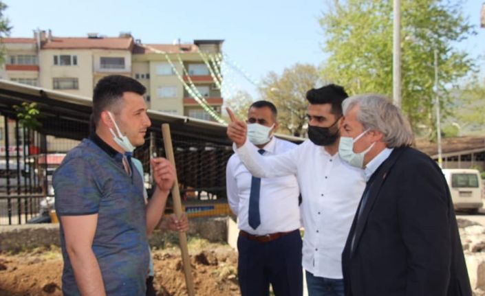 Başkan Şahin, ilçede yapımı devam eden yatırımları inceledi