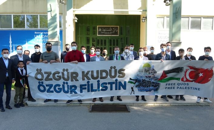 Bursa’da eğitim gören Filistinli öğrenciler Kudüs için dua etti
