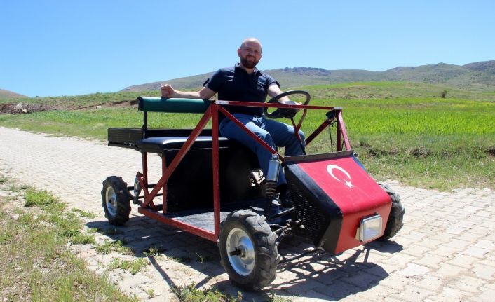 Hayali olan aracı kendisi yaptı