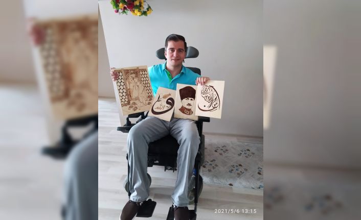 Hobi olarak başladığı ahşap yakma sanatı ürünleri ilgi görüyor
