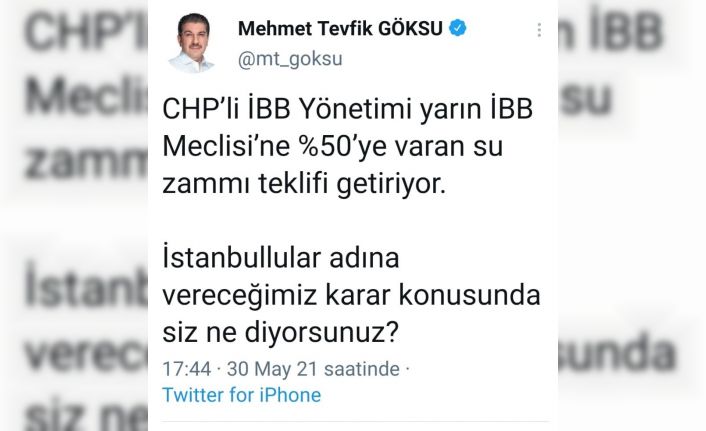 İBB yarın yapılacak İSKİ Genel Kuruluna şok bir zam teklifi ile geliyor