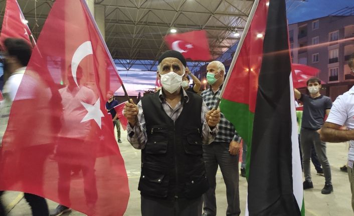 İsrail’in Doğu Kudüs’teki Filistinlilere yönelik saldırıları Gürsu’da protesto edildi.