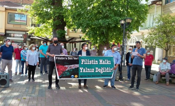 İsrail’in Filistin’e yönelik saldırısı Çaycuma’da protesto edildi