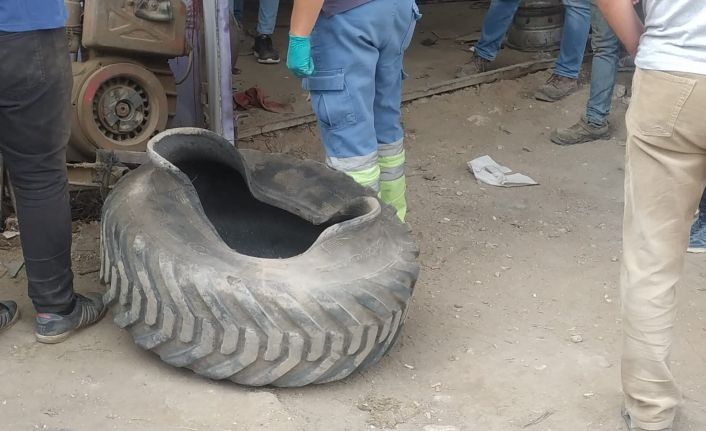Kaynak yaparken lastik patladı, kafasına jant gelen tornacı hayatını kaybetti